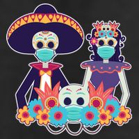 Day Of The Dead Dia De Los Muertos Quarantine Microfiber Hand Towel