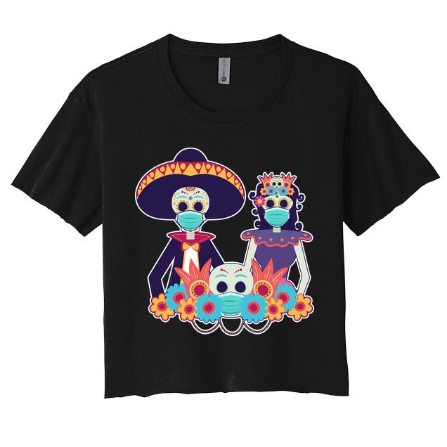 Day Of The Dead Dia De Los Muertos Quarantine Crop Top