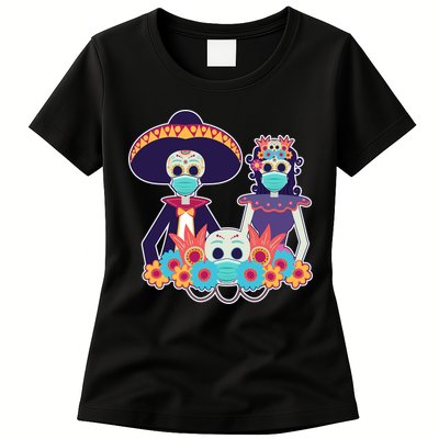 Day Of The Dead Dia De Los Muertos Quarantine Womens T-Shirt