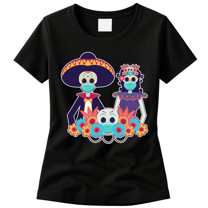 Day Of The Dead Dia De Los Muertos Quarantine Womens T-Shirt