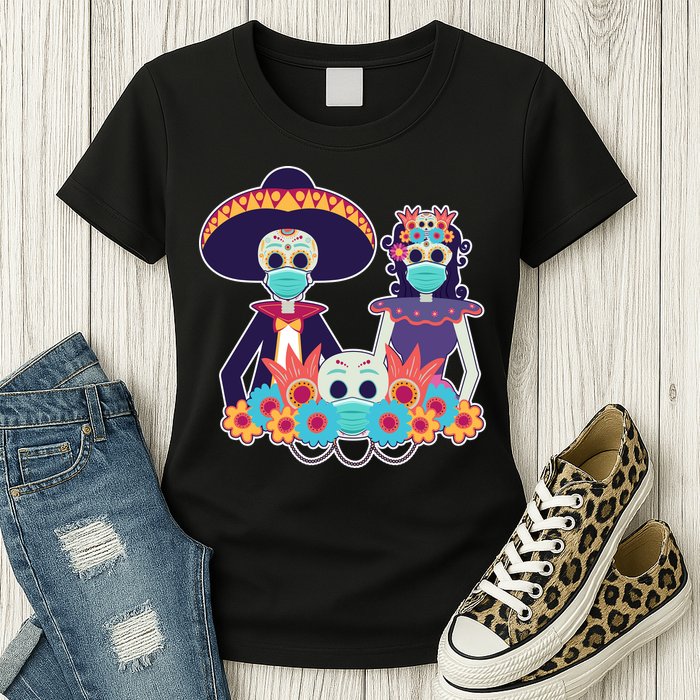 Day Of The Dead Dia De Los Muertos Quarantine Womens T-Shirt