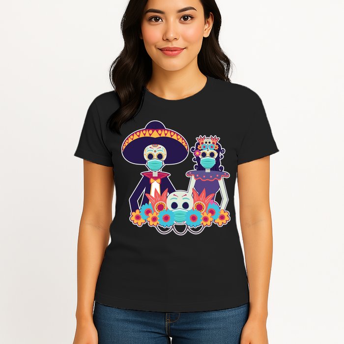 Day Of The Dead Dia De Los Muertos Quarantine Womens T-Shirt