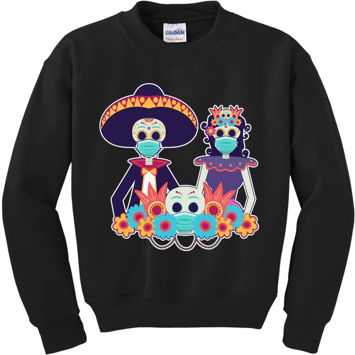 Day Of The Dead Dia De Los Muertos Quarantine Kids Sweatshirt