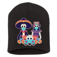 Day Of The Dead Dia De Los Muertos Quarantine Short Acrylic Beanie