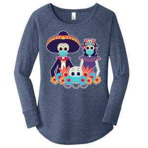 Day Of The Dead Dia De Los Muertos Quarantine Women's Perfect Tri Tunic Long Sleeve Shirt