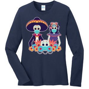 Day Of The Dead Dia De Los Muertos Quarantine Ladies Long Sleeve Shirt