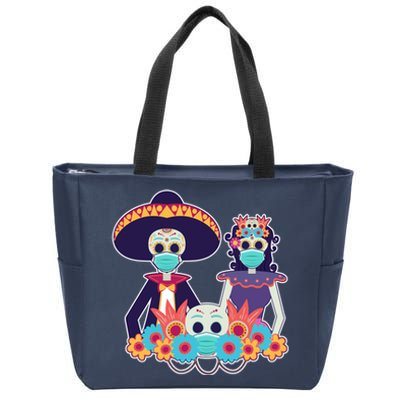 Day Of The Dead Dia De Los Muertos Quarantine Zip Tote Bag