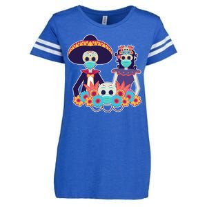 Day Of The Dead Dia De Los Muertos Quarantine Enza Ladies Jersey Football T-Shirt