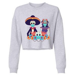 Day Of The Dead Dia De Los Muertos Quarantine Cropped Pullover Crew