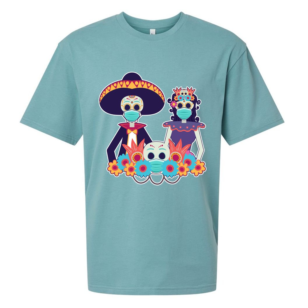 Day Of The Dead Dia De Los Muertos Quarantine Sueded Cloud Jersey T-Shirt