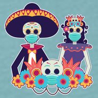 Day Of The Dead Dia De Los Muertos Quarantine Sueded Cloud Jersey T-Shirt