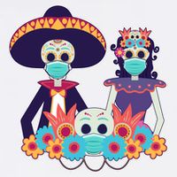 Day Of The Dead Dia De Los Muertos Quarantine Garment-Dyed Sweatshirt