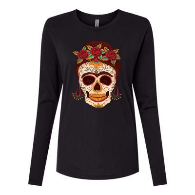 Day Of The Dead Female Womens Cotton Relaxed Long Sleeve T-Shirt