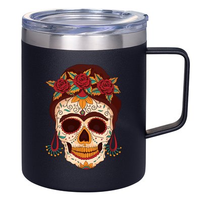 Day Of The Dead Female 12oz Stainless Steel Coffee Mug
