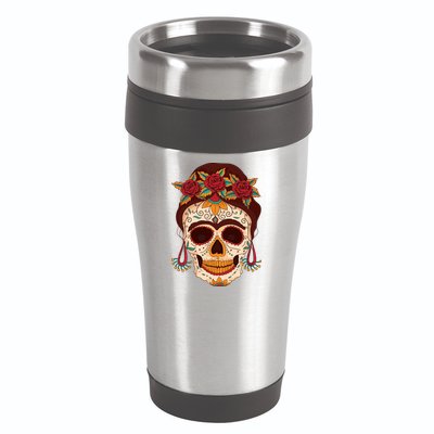Day Of The Dead Female 16oz Travel Tumbler