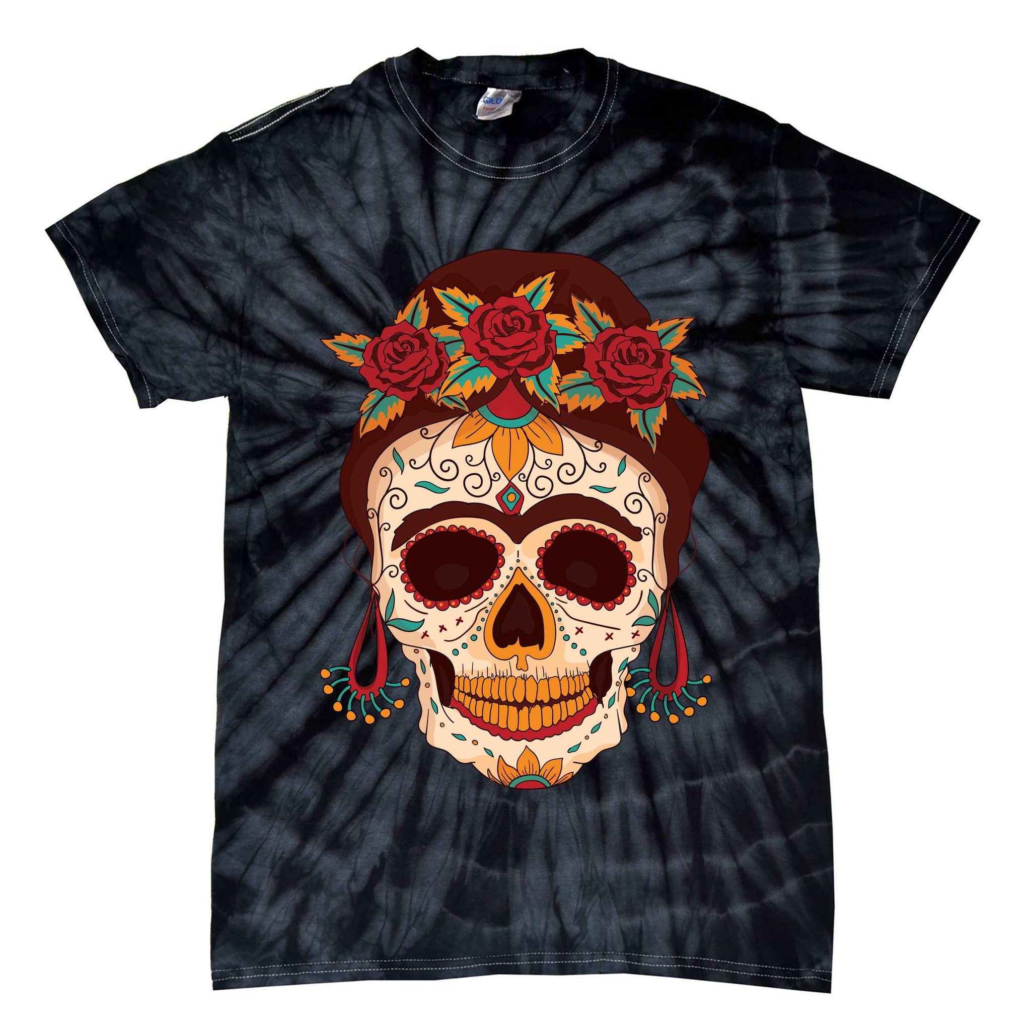Day Of The Dead Female Tie-Dye T-Shirt