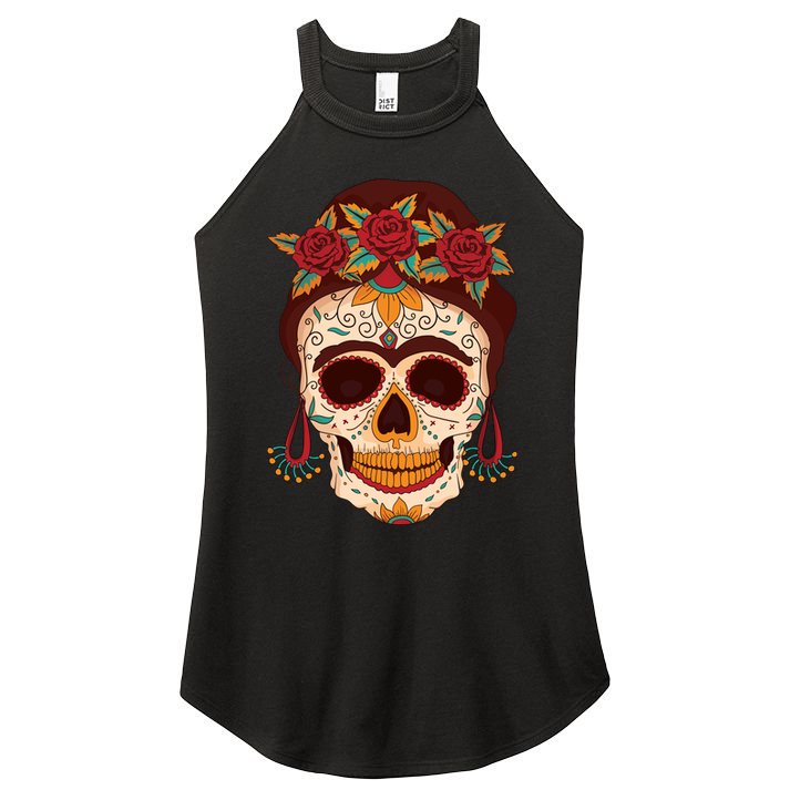 Day Of The Dead Female Women's Perfect Tri Rocker Tank