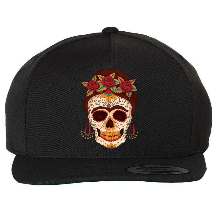 Day Of The Dead Female Wool Snapback Cap
