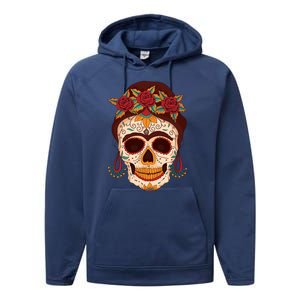 Day Of The Dead Female Performance Fleece Hoodie