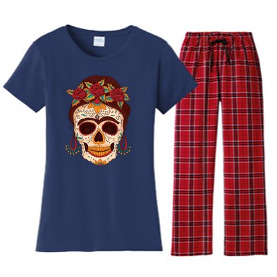 Day Of The Dead Female Women's Flannel Pajama Set