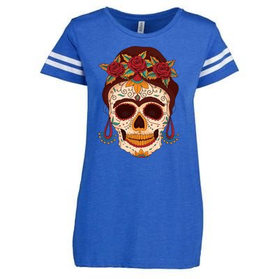 Day Of The Dead Female Enza Ladies Jersey Football T-Shirt