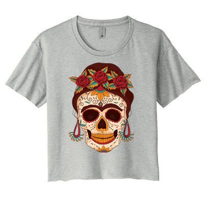 Day Of The Dead Female Women's Crop Top Tee