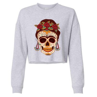 Day Of The Dead Female Cropped Pullover Crew