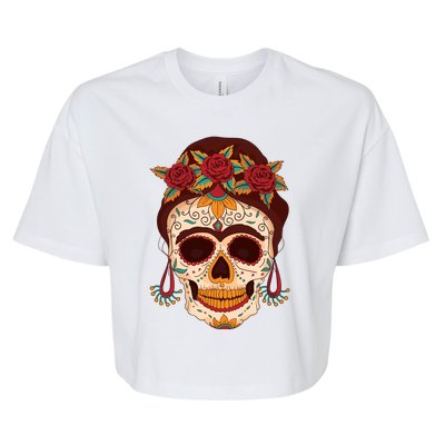 Day Of The Dead Female Bella+Canvas Jersey Crop Tee