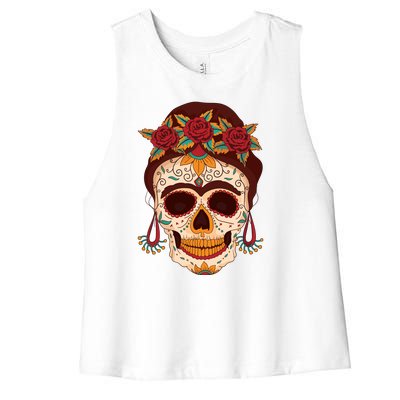 Day Of The Dead Female Women's Racerback Cropped Tank