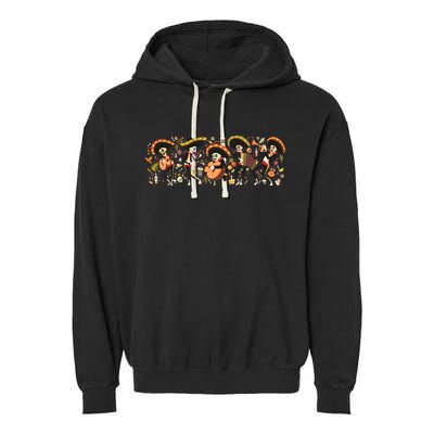 Day Of The dead Mariachi  Garment-Dyed Fleece Hoodie