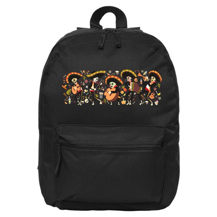 Day Of The dead Mariachi  16 in Basic Backpack