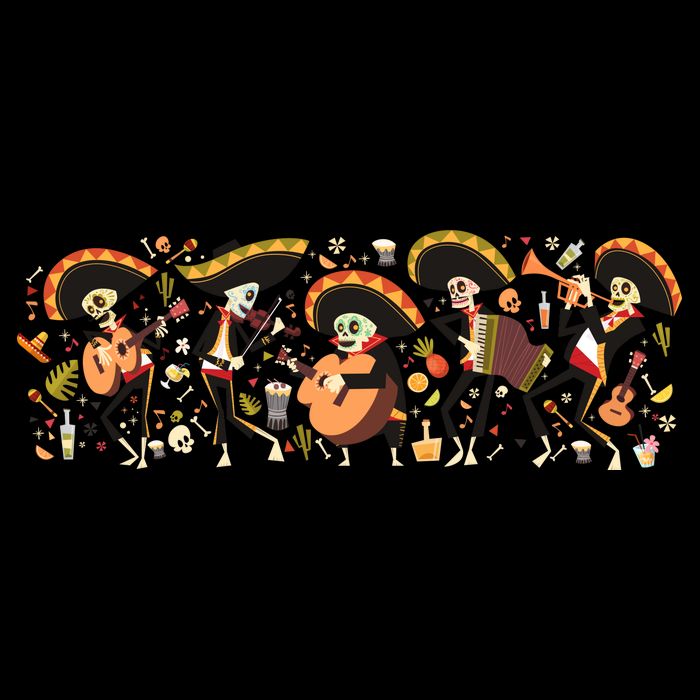 Day Of The dead Mariachi  16 in Basic Backpack
