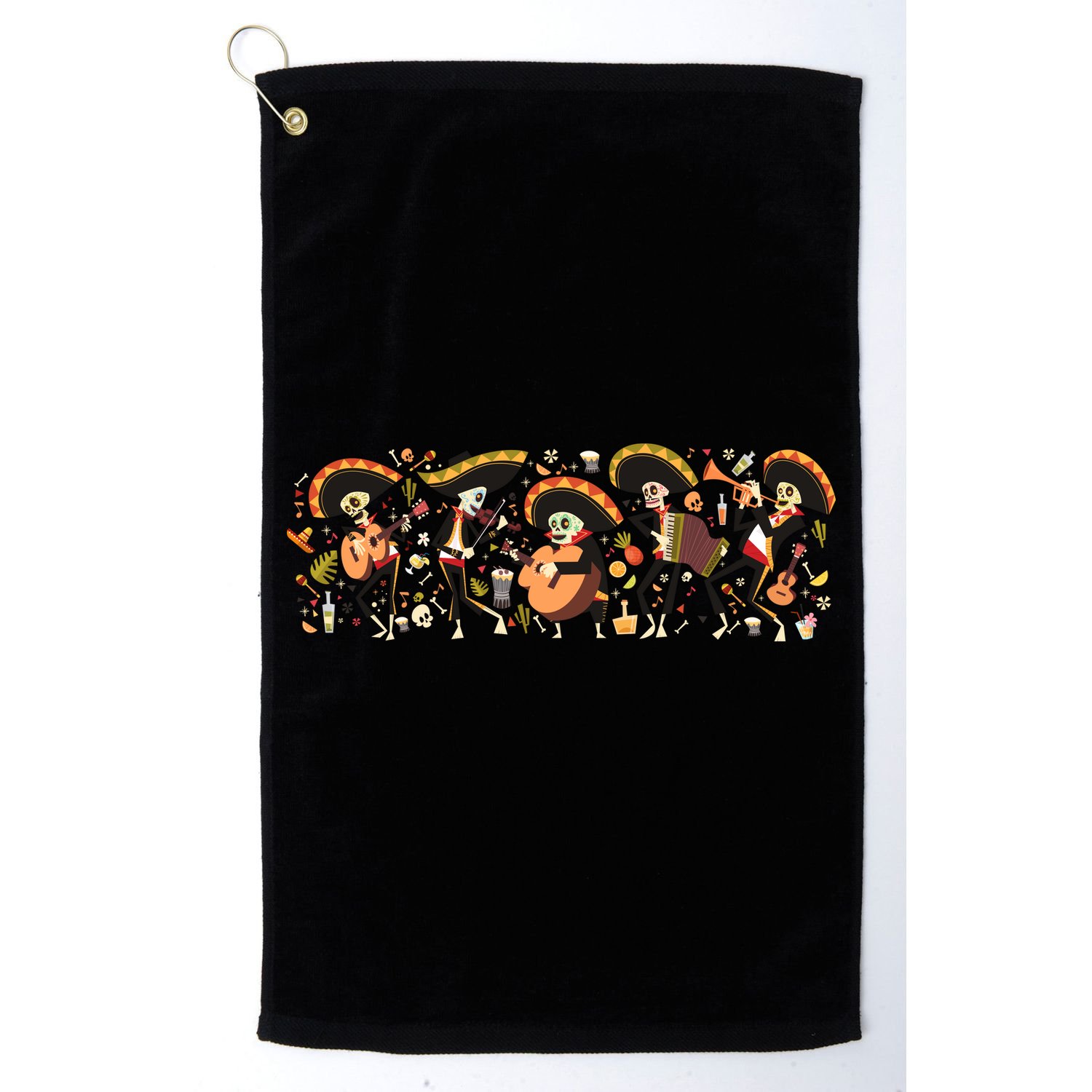 Day Of The dead Mariachi  Golf Towel