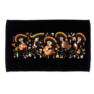 Day Of The dead Mariachi  Microfiber Hand Towel