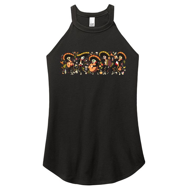 Day Of The dead Mariachi  Women's Perfect Tri Rocker Tank