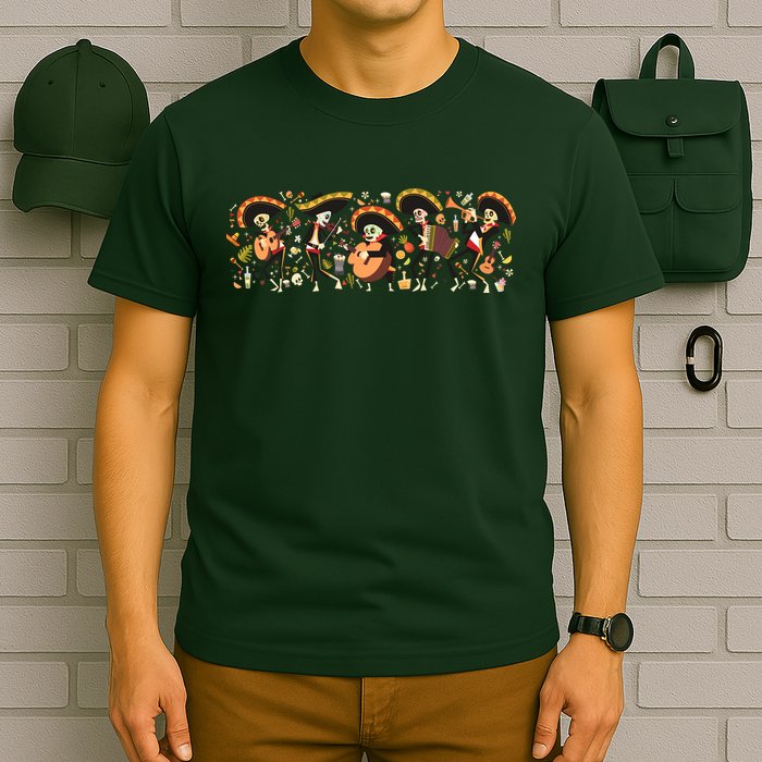 Day Of The dead Mariachi  T-Shirt