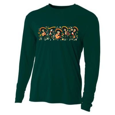 Day Of The dead Mariachi  Cooling Performance Long Sleeve Crew