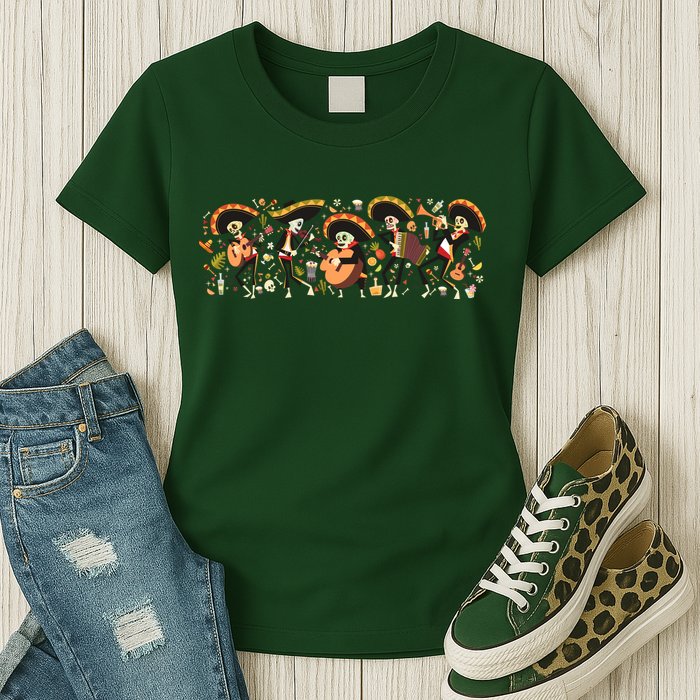 Day Of The dead Mariachi  Womens T-Shirt