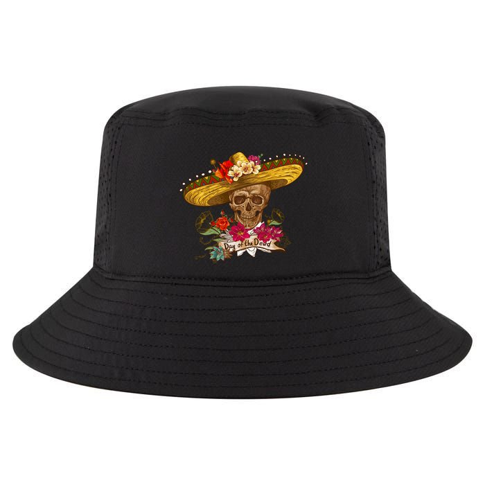 Day Of The Dead Mexican Skull Cool Comfort Performance Bucket Hat