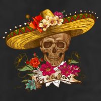 Day Of The Dead Mexican Skull Cool Comfort Performance Bucket Hat