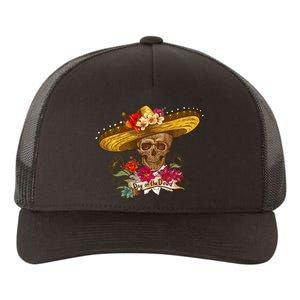 Day Of The Dead Mexican Skull Yupoong Adult 5-Panel Trucker Hat