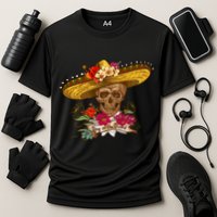 Day Of The Dead Mexican Skull Cooling Performance Crew T-Shirt