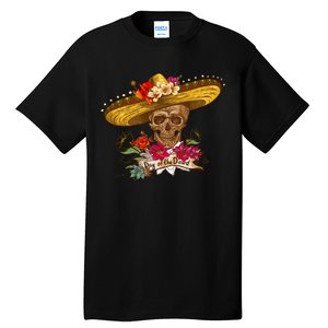 Day Of The Dead Mexican Skull Tall T-Shirt