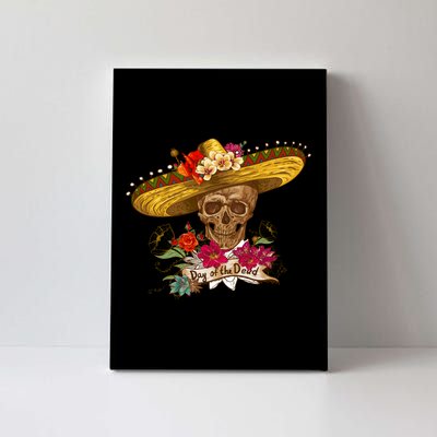 Day Of The Dead Mexican Skull Canvas