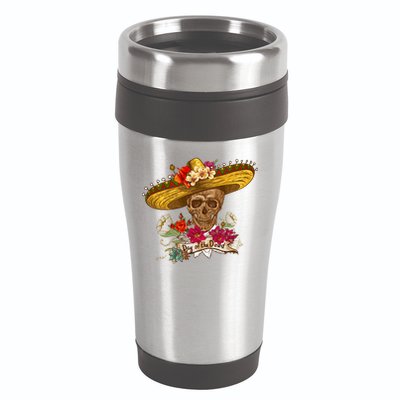 Day Of The Dead Mexican Skull 16oz Travel Tumbler