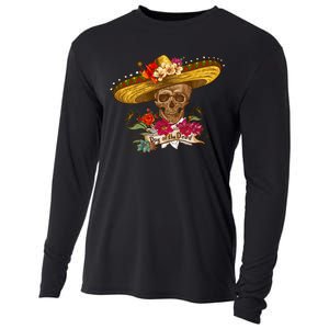 Day Of The Dead Mexican Skull Cooling Performance Long Sleeve Crew