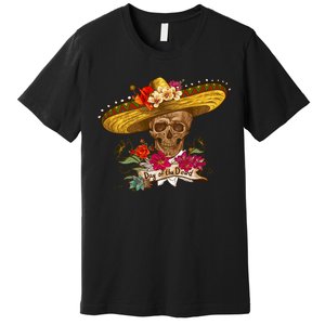 Day Of The Dead Mexican Skull Premium T-Shirt