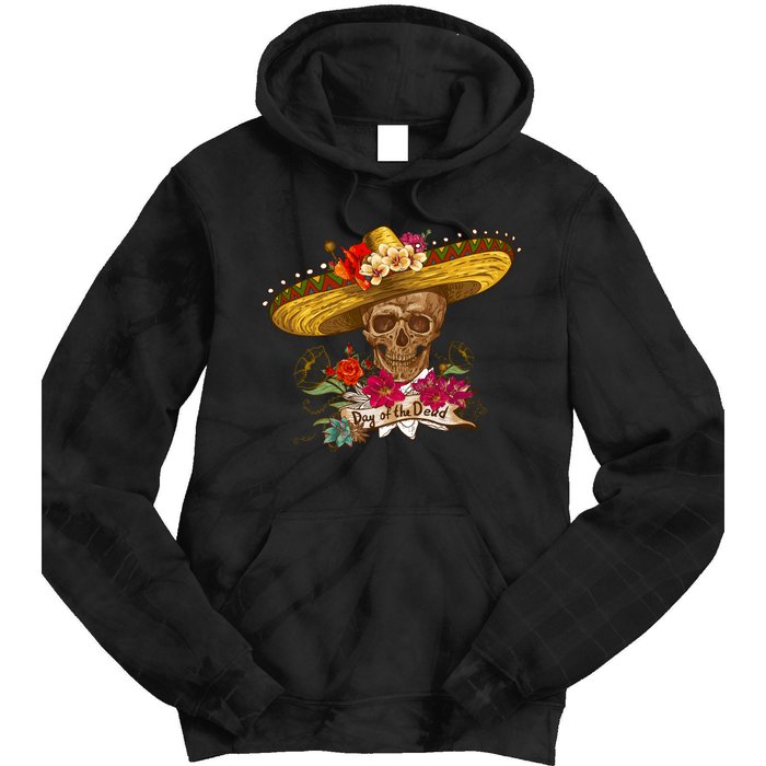 Day Of The Dead Mexican Skull Tie Dye Hoodie