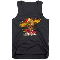 Day Of The Dead Mexican Skull Tank Top