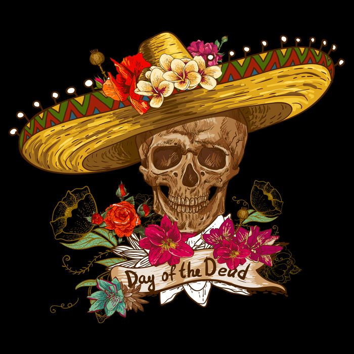 Day Of The Dead Mexican Skull Wool Snapback Cap